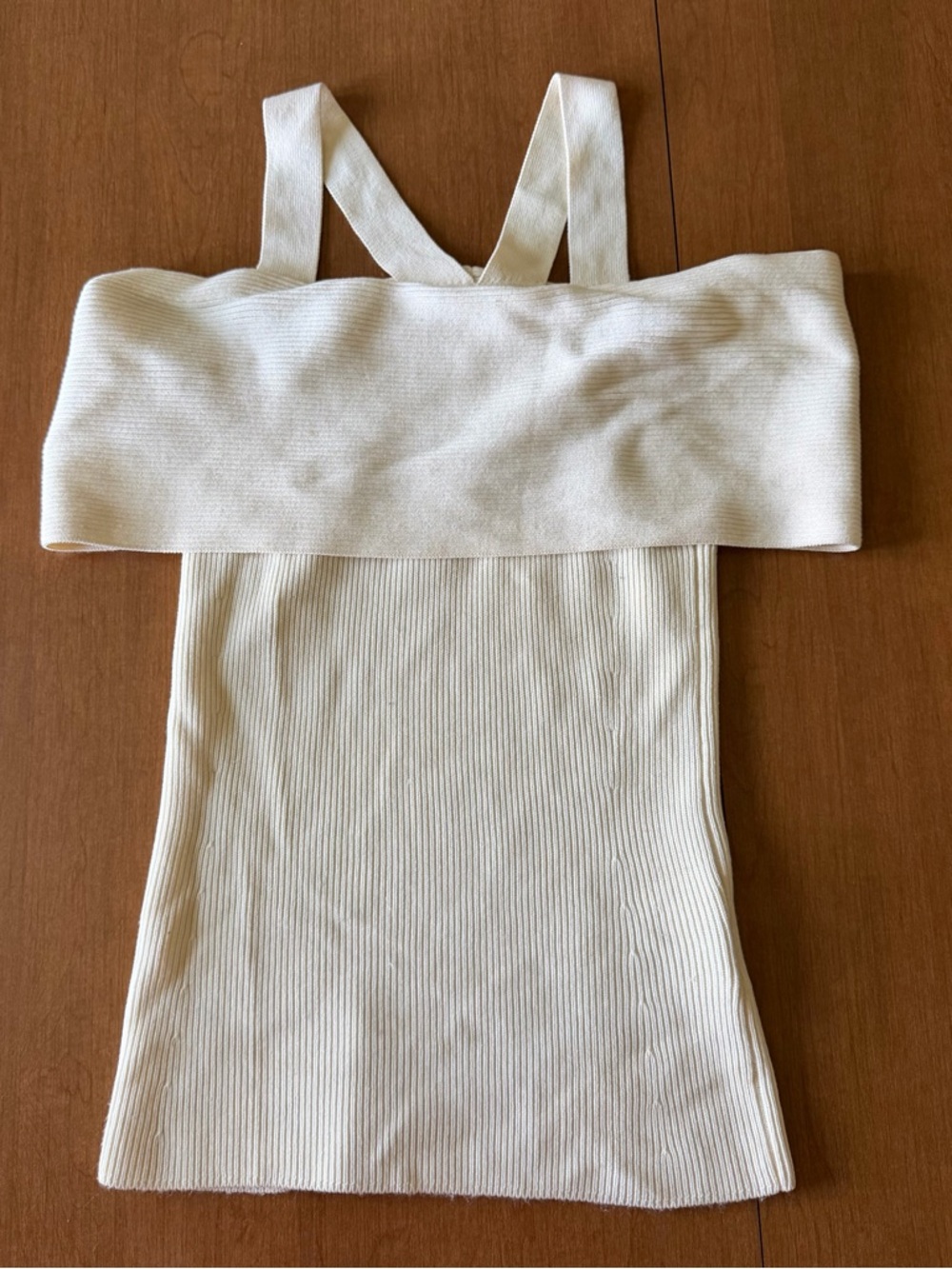 Whistles Cream Fold-Over Ribbed Camisole
